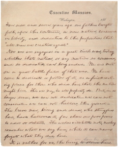 Gettysburg Address, First Draft