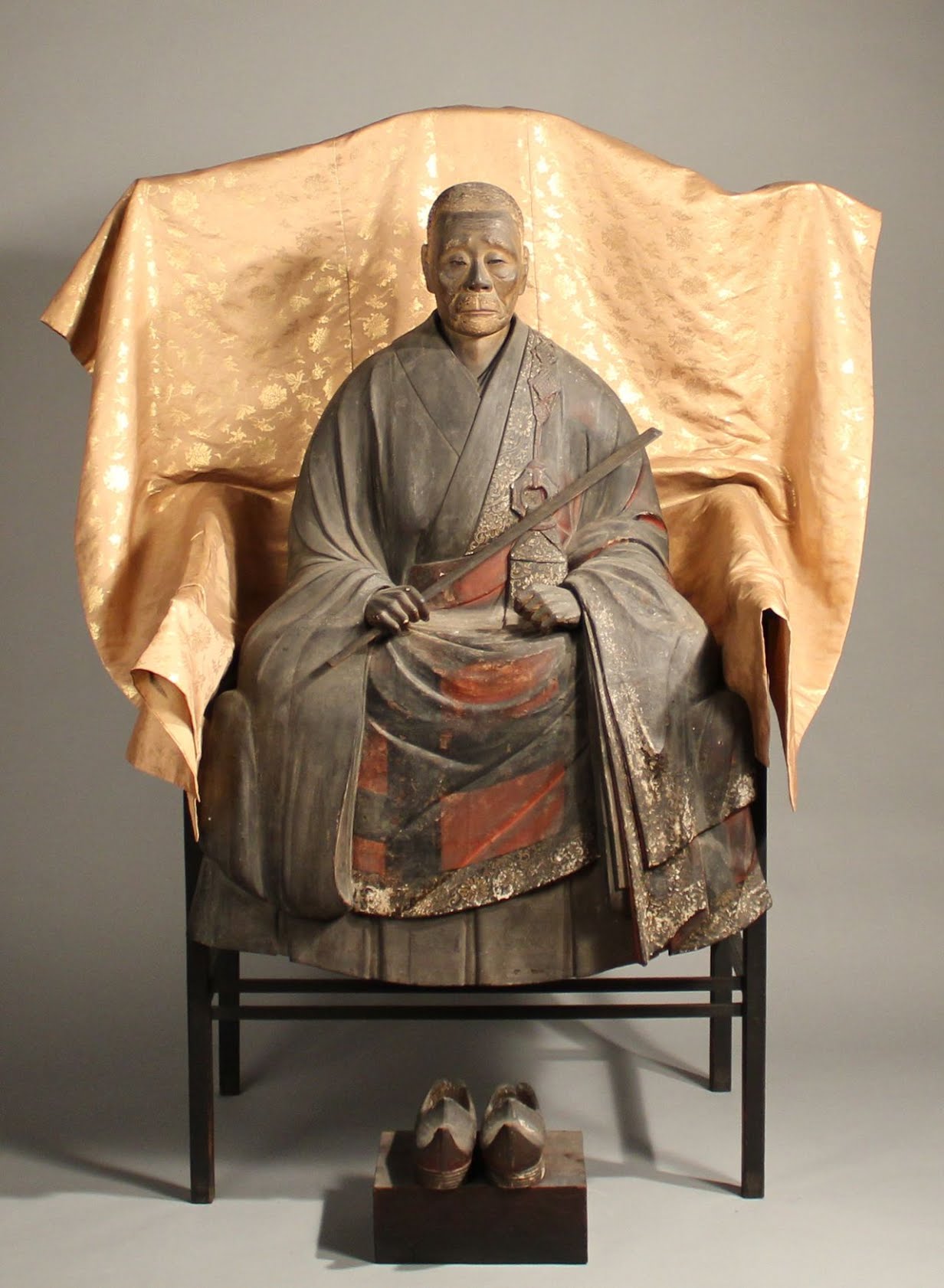 A wooden statue of Ikkyū at Shūon’an